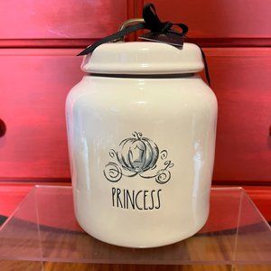 Cinderella Rae Dunn PRINCESS Disney Blue Pumpkin Carriage Canister NWT
